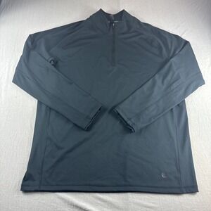 Vapor Apparel Oasis Performance Pullover Mens XL Black 1/4 Zip Thumb Loops READ